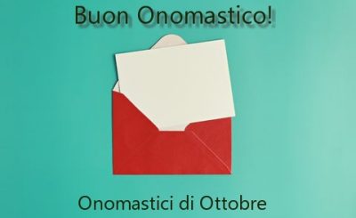 onomastici di ottobre