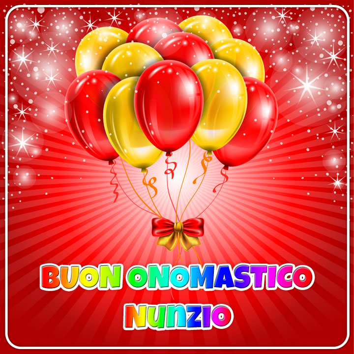 immagini buon onomastico Nunzio palloncini