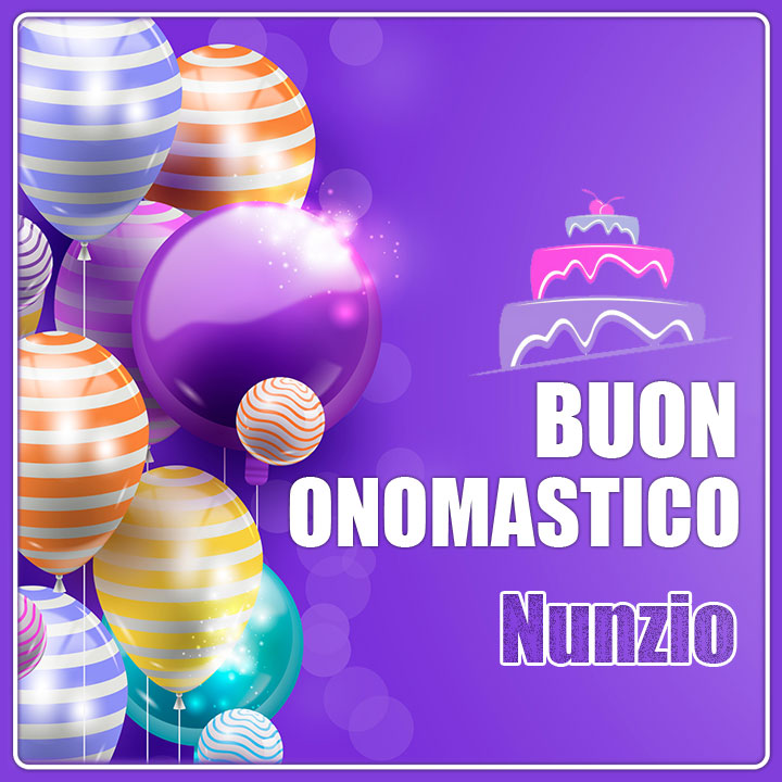 immagini buon onomastico Nunzio palloncini