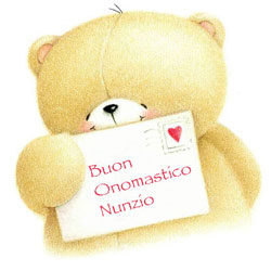 immagini buon onomastico Nunzio orso
