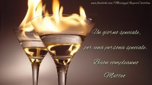 Immagini Cartoline buon compleanno Matteo cocktail