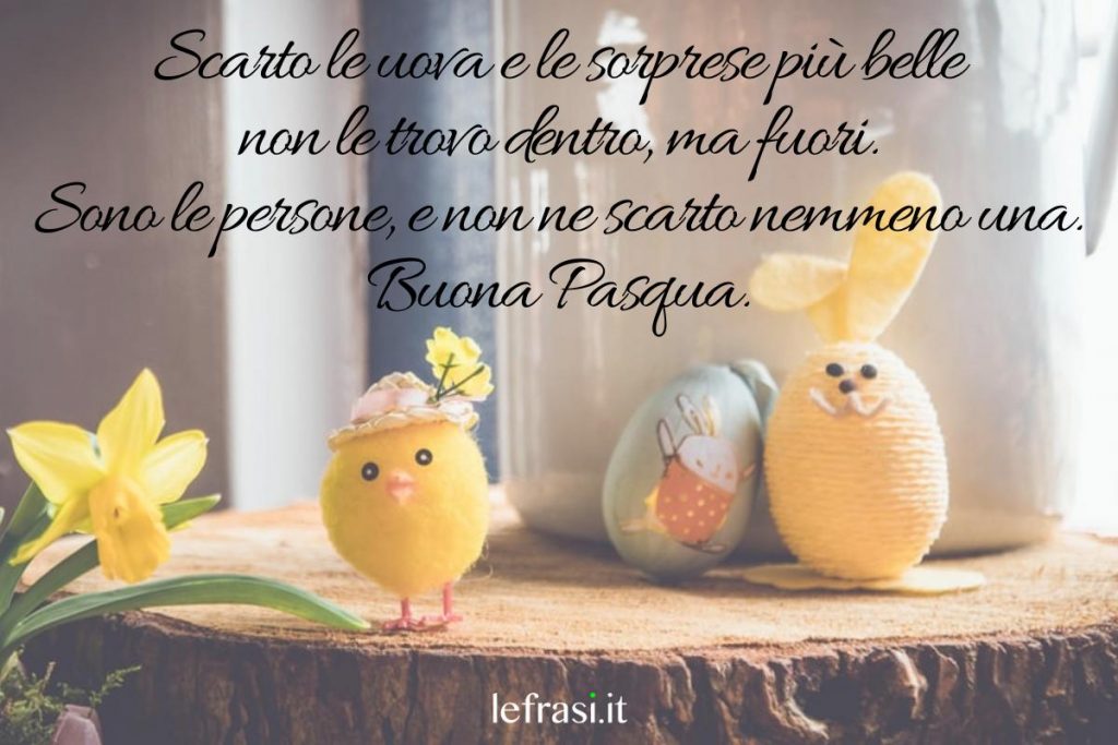 Tanti auguri di Buona Pasqua uova pulcini