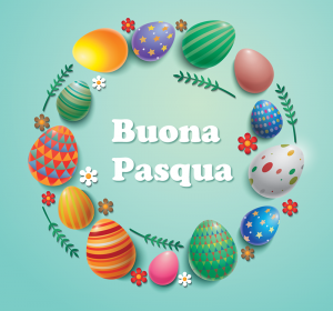 Tanti auguri di Buona Pasqua uova
