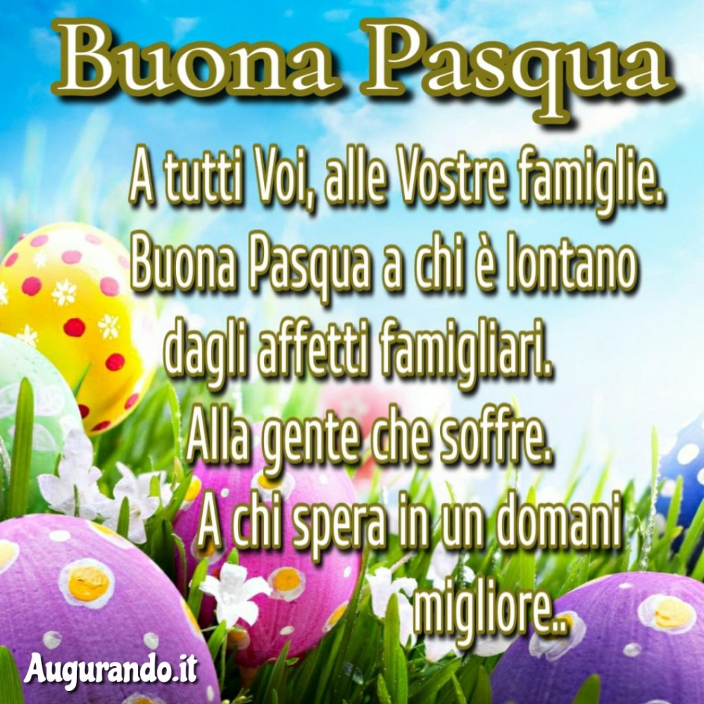 Tanti auguri di Buona Pasqua uova