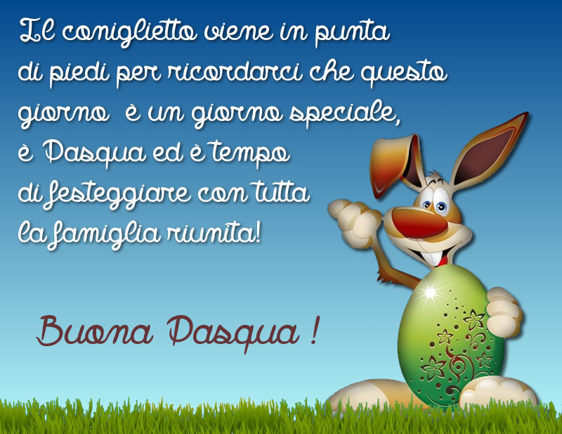 Tanti auguri di Buona Pasqua uova coniglio