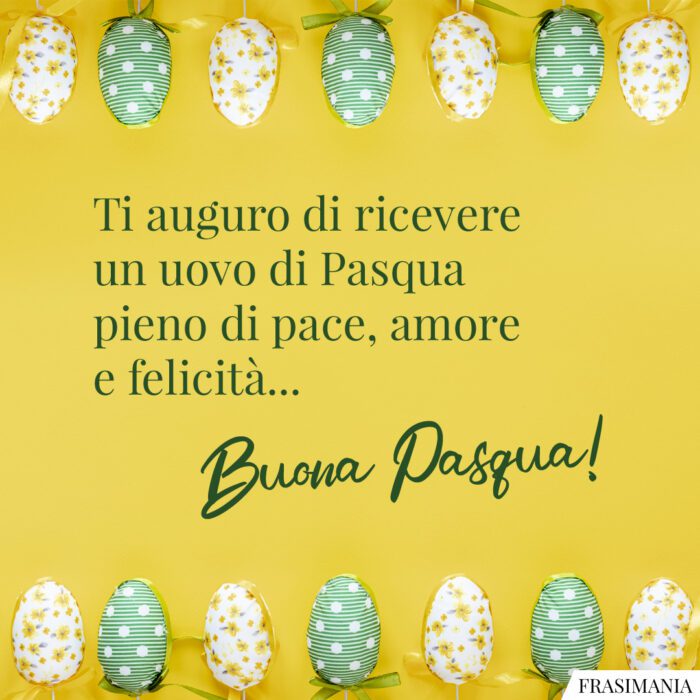 Tanti auguri di Buona Pasqua uova