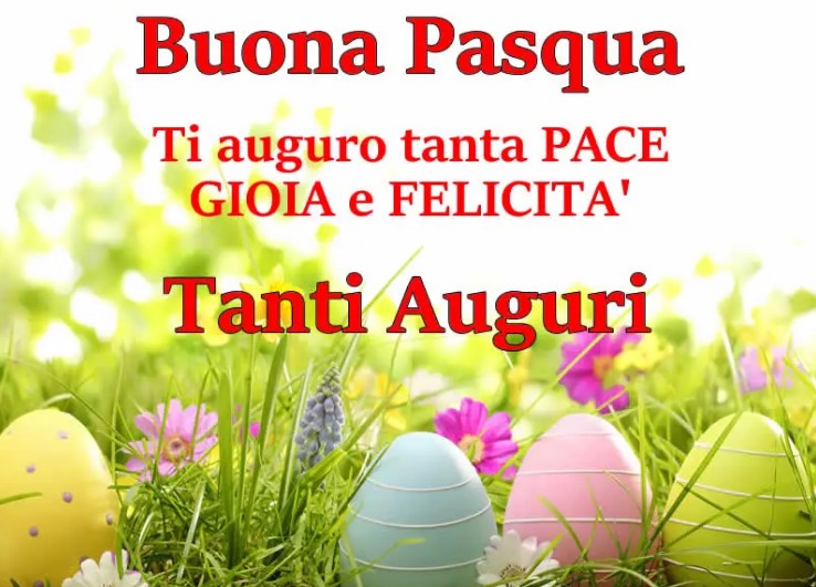 Tanti auguri di Buona Pasqua uova