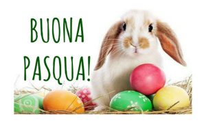 Tanti auguri di Buona Pasqua uova coniglio