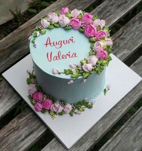 tanti auguri Valeria torta fiori regalo