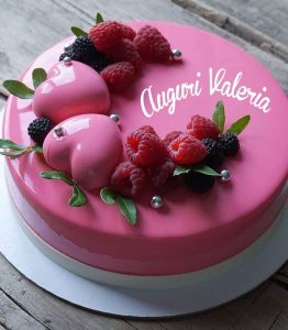 tanti auguri Valeria torta cuoricini fiori
