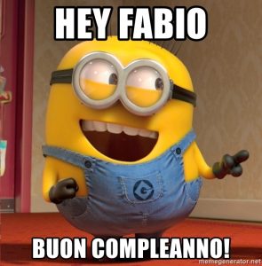 buon compleanno Fabio Minions