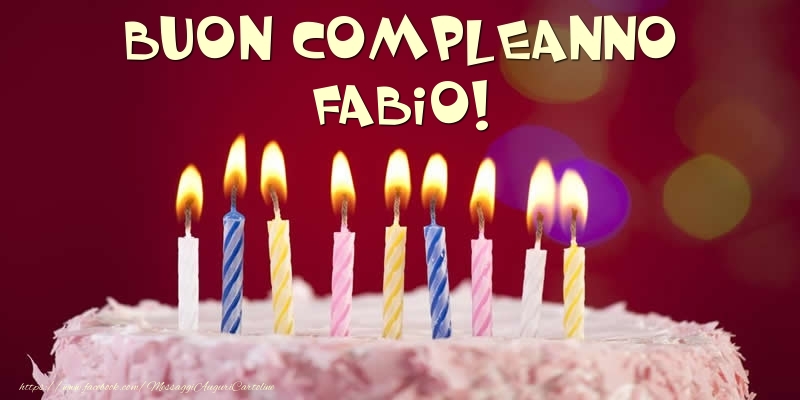 buon compleanno Fabio torta candeline