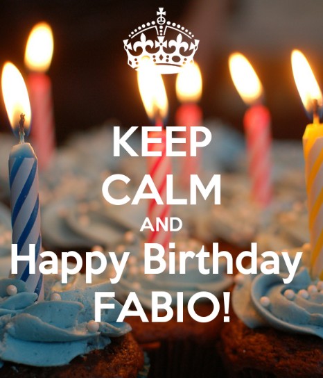 buon compleanno Fabio torta candeline happy birthday keep calm