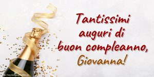 buon compleanno Giovanna spumante