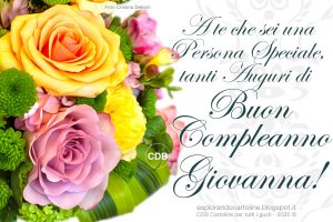 buon compleanno happy birthday Giovanna fiori rose