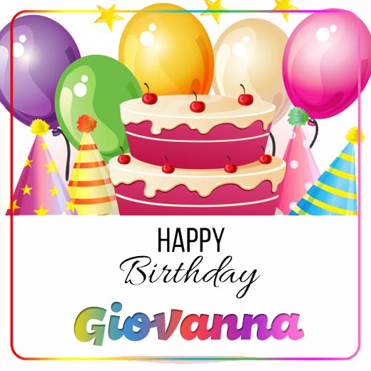 buon compleanno happy birthday Giovanna palloncini torta