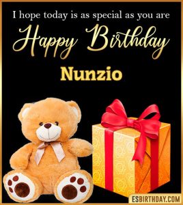 immagini buon compleanno happy birthday Nunzio regali orso bear Teddy