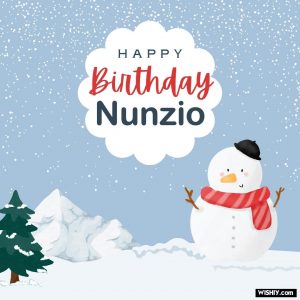 immagini buon compleanno happy birthday Nunzio pupazzo di neve