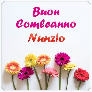 immagini buon compleanno Nunzio fiori gerbere