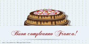 auguri buon compleanno Franca torta