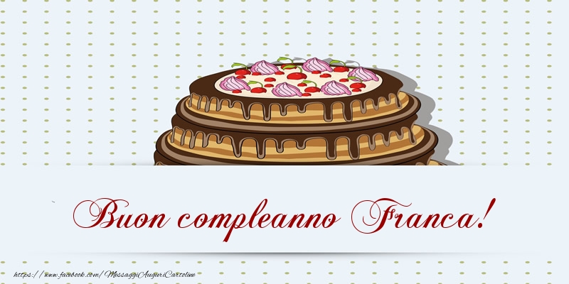 auguri buon compleanno Franca torta