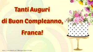 auguri buon compleanno Franca torta