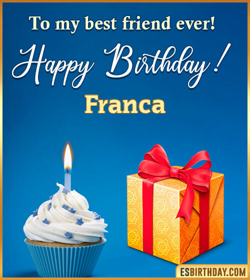 auguri buon compleanno Franca happy birthday torta candeline regalo