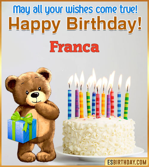 auguri buon compleanno Franca happy birthday torta candeline