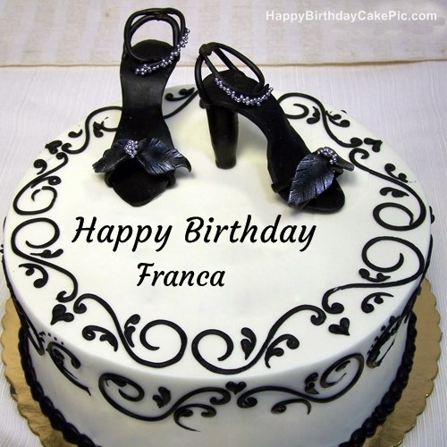 auguri buon compleanno Franca happy birthday torta scarpe col tacco