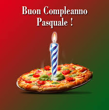 buon compleanno Pasquale torta pizza candelina