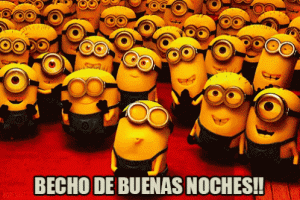 GIF de Buenas Noches chistosos Minions