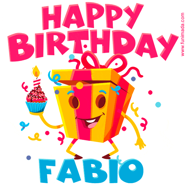 gif buon compleanno Fabio regalo happy birthday