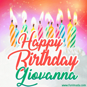 gif buon compleanno happy birthday Giovanna torta candeline