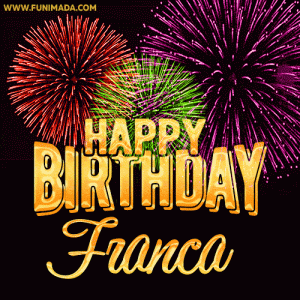 gif buon compleanno Franca happy birthday