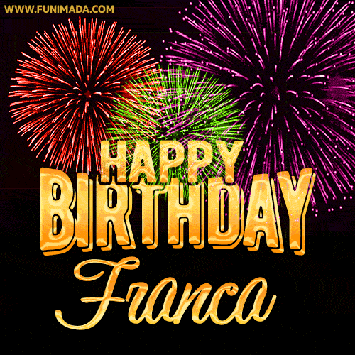 gif buon compleanno Franca happy birthday