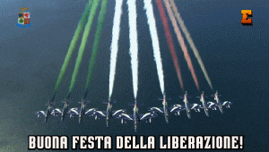 gif Buon 25 Aprile Buona Festa della Liberazione frecce tricolore