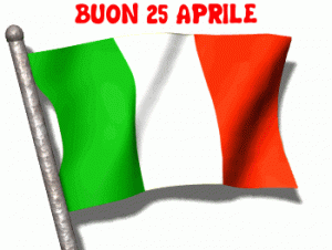 gif Buon 25 Aprile Buona Festa della Liberazione bandiera