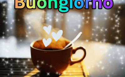 GIF Buongiorno col cuore caffè