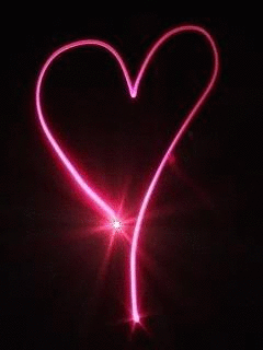 GIF cuore scintillante neon