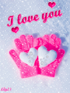 GIF cuore di neve ti amo I love you