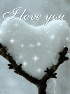GIF cuore di neve ti amo I love you
