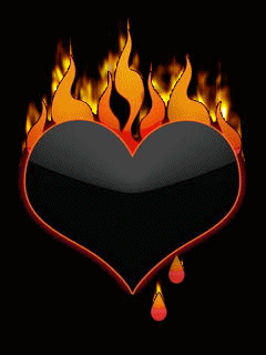 gif cuore che brucia cuore nero in fiamme