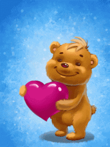 gif cuore ti amo i love you Teddy bear