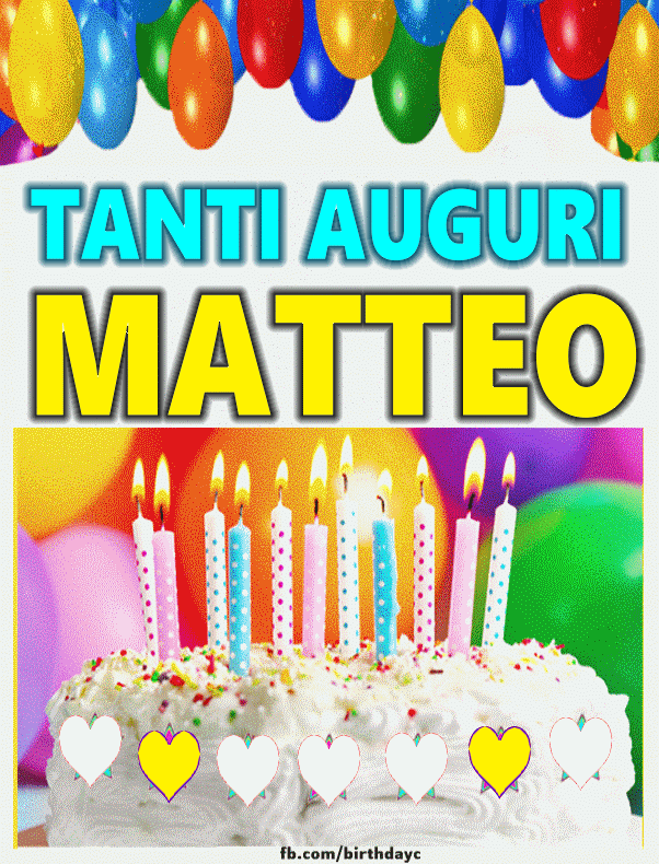 GIF tanti auguri Matteo