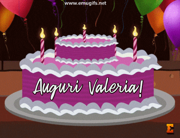 gif auguri Valeria torta candeline