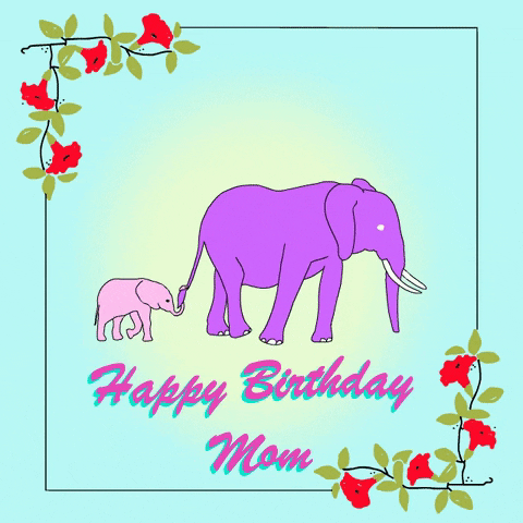 gif buon compleanno happy birthday mamma mom elefanti amore