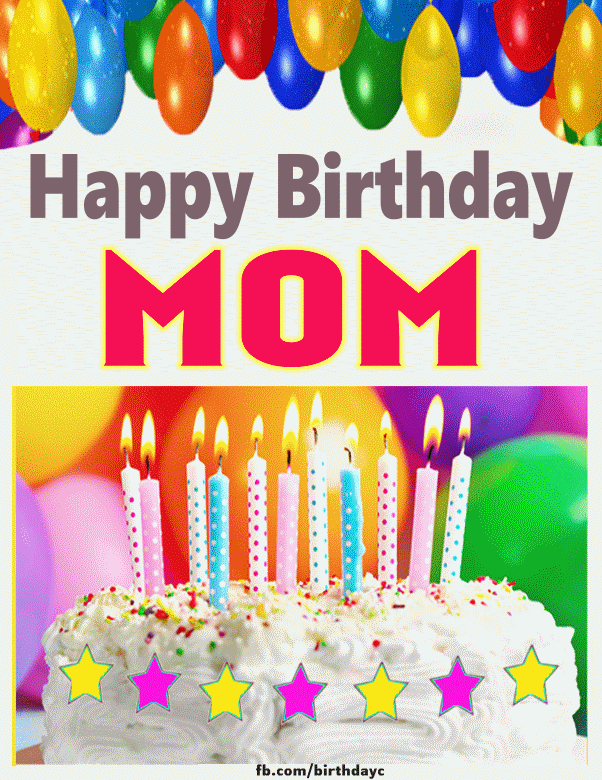 gif buon compleanno happy birthday mamma mom torta candeline