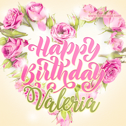 gif buon compleanno happy birthday Valeria fiori