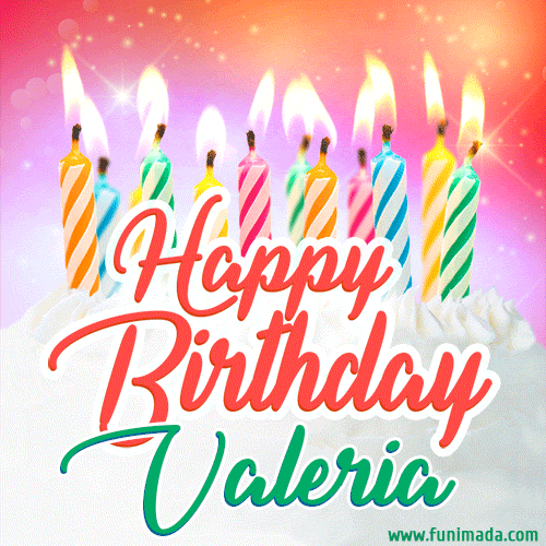 gif buon compleanno happy birthday Valeria torta candeline