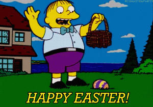 gif divertenti buona pasqua happy easter uovo Simpson